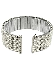 18-22mm Straight End Speidel Twist-o-flex Silver Tone Elegant Link Stainless Steel Watch Band 1256/02