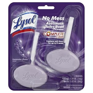 Lysol No Mess Automatic Toilet Bowl Cleaner, Lavendar Fields, 2 Count