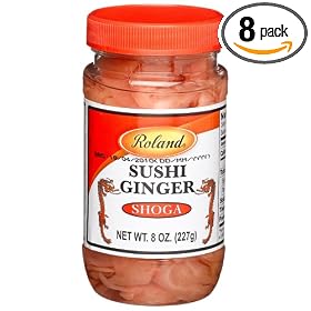 Roland Sushi Ginger, 8-Ounce Jars (Pack of 8)