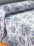 Peony Bouquets and Bows Plissé Bedspread