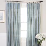 Perri Inverted Pleated Silk-Blend Window Panels, 84 in set