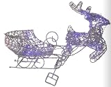 Outdoor Living : Noma 24 blue light flying reindeer 38cm