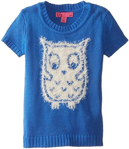 Take Out Little Girls' Short Sleeve Pullover with Owl