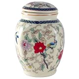 Flower Charms Tea Canister Cream