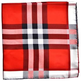 Burberry Red Silk Square Scarf 3201385