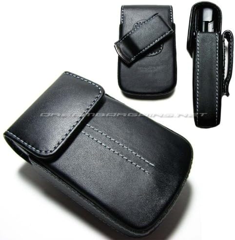 Premium Black Leather Vertical Case/Pouch/Cover with Swivel Clip for LG VX8600, VX8700 / Samsung Gleam sch-u700, sch-u740 / Sanyo Katana, Katana II, Katana DLX / LG CU720 Shine / Sony Ericsson W580 / LG Chocolate 3 VX8560 / Motorola RAZR VE20 / Samsung T259