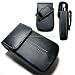 DreamBargains Premium Black Leather Vertical Case/Pouch/Cover with Swivel Clip for LG VX8600, VX8700 / Samsung Gleam sch-u700, sch-u740 / Sanyo Katana, Katana II, Katana DLX / LG CU720 Shine / Sony Ericsson W580 / LG Chocolate 3 VX8560 / Motorola RAZR VE20
