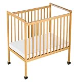 Foundations SafetyCraft Compact Size Clearview Crib, Natural
