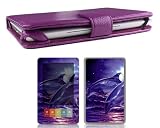 Bundle Monster Barnes & Noble Nook Genuine Leather Case Cover Jacket + Skin Art Decal Sticker + Screen Protector Ebook Accessories Combo - Fit 3G and Wifi Version