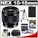 Sony Alpha E-Mount 10-18mm f/4.0 OSS Wide-angle Zoom Lens with Battery + Case + 3 (UV/FLD/CPL) Filters + Tripod + Accessory Kit for NEX-F3, NEX-3N, NEX-5N, NEX-5R, NEX-6, NEX-7 Digital Camera