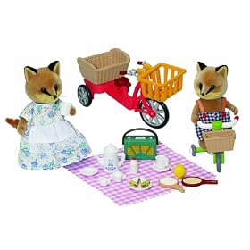 Sylvanian Family - 2230 - Jouet Premier Age - Set de Pic Nic et Bicyclettes - Sylvanian