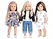 Ultimate Play Set - 18 inch doll clothes - 7 piece - 3 complete mix and match outfits with shoes - nightgown, swim suit, skirt, blouse, pants, leather jacket and silver shoes. (dolls not included)