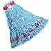 Rubbermaid FGA11306 Web Foot Wet Mop, Large, 1" Red Headband, Blue