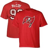 NFL Reebok Tampa Bay Buccaneers #93 Gerald McCoy Red Scrimmage Gear Player T-shirt (Large)