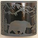 BEAR Faux Amber MICA WALL SCONCE LODGE rustic decor