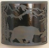 Review Dennis East Imports  / BEAR Faux Amber MICA WALL SCONCE LODGE rustic decor