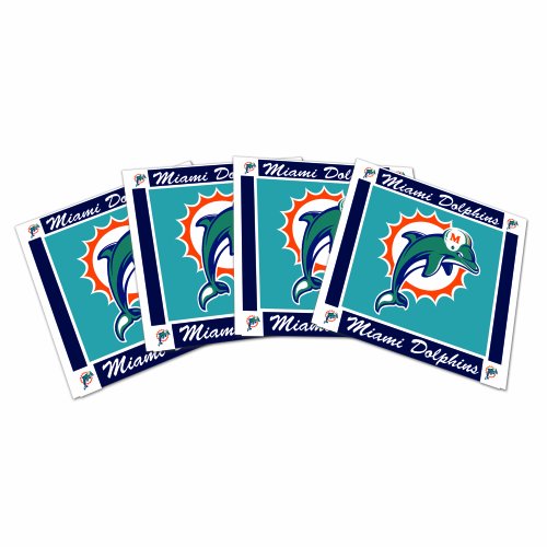 NHL Miami Dolphins 4 Pack Ceramic Coasters