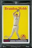 2007 Topps Heritage Baseball Card # 340 Brandon Webb Arizona Diamondbacks - Mint Condition - In Protective Display Case