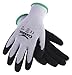 Coated Gloves, Latex, S, Gry/Blk, PR