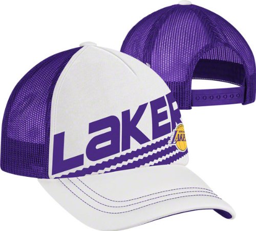 Los Angeles Lakers Women's adidas Originals White Court Series III Snapback Adjustable Trucker Hat