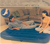 UKayed Comfort Flocked Double Air Bed With Built In Foot Pump