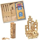 Melissa & Doug Architectural Unit Block Set with 80 Pice Natural Block and Tumblin Mini Tower Bundle