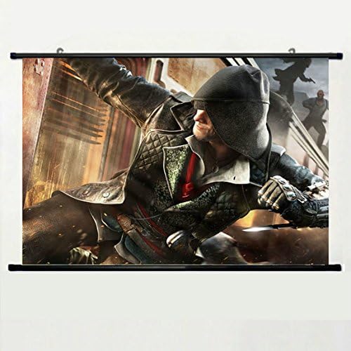 Hot Sale Home Decor Art Fantasy Poster With Assassins Creed Syndicate Attack Blade Hood Train Speed Cloak All Scroll Poster Fabric Painting 24 X 16 Inch (60cm X 40 cm)