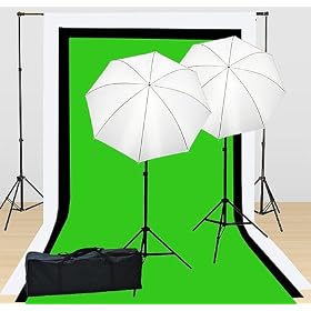Fancierstudio Light Kit Video Lighting Kit Lighting Kit With Background Stand And 3 Muslin Backdrop By Fancierstudio FS69BWG