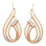 14K Rose Gold Diamond Earrings - 0.15 Ct.