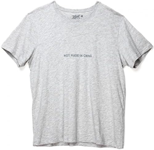 Flint and Tinder USA Men's Made in America Crew Neck Logo Tee Not Made in China Medium