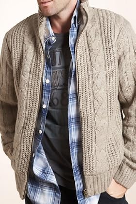North Coast Long Sleeve Zip Through Cardigan with Wool [T30-4420N-S]