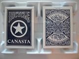 Bicycle Canasta 2 Decks Blue Playing Cards with White Card Tray