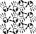 HANDPRINTS WALL ART STICKERS CHILDRENS ROOM DECOR DECALS