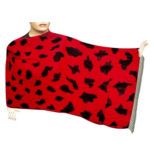 Handmade Red And Black Scarf In Wool Fabric Fashion Neck Wear (Free Shipping) Scrf0091rr