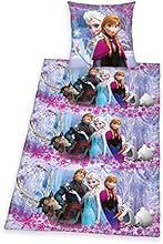 Herding 448040050412 Bettw&auml;sche Walt Disney's Die Eisk&ouml;nigin, Kopfkissenbezug: 80 x 80 cm und Bettbezug: 135 x 200 cm, 100 % Baumwolle, Renforce