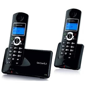 Alcatel - Versatis C350 duo - T�l�phone sans fil - 2 combin�s - Mains libres - Noir