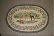 Whitetail Deer and Elk Oval Jute Rug