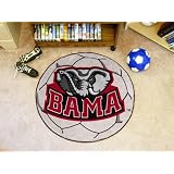 Alabama Crimson Tide SOCCER BALL SHAPED AREA WELCOME BATH MAT RUG by 1stDownShop