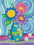 Paint By Number Kit 9X12-Funky Flowers