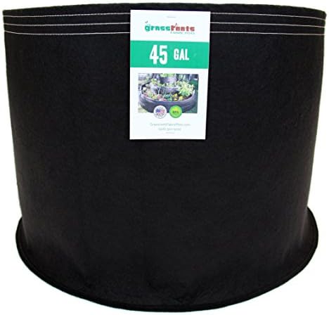 10 Pack, 45 Gallon Grassroots Fabric Pots. $9.50 Each. Smart Pots Alternative.