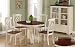 Monarch Specialties Antique White and Walnut Veneer 48-InchDiameter Pedestal Table