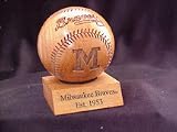 Milwaukee Braves Laser Engraved Cooperstown Baseball