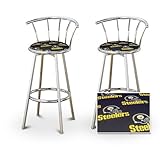 2 Pittsburgh Steelers NFL Football Themed Specialty / Custom Chrome Barstoo ....