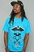 BLVCK SCVLE The Enlightened Goverance Crooks Collab Tee in Turquoise,T-shirts for Men