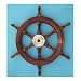 Decorative Wood / Brass Ships Wheel 18'' - Nautical Boat Captain
