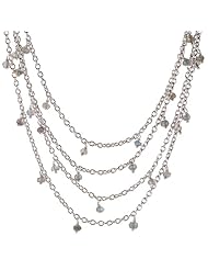 Tumbled Labradorite Double Strand Sterling Silver Necklace