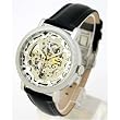 Auguste Galan MECCANIX HSTS2 Mens Mechanical "Skeleton" Watch with Black Strap. Model: AG-0801