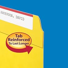 Smead 1/3-Cut File Folders, Heavy Duty Reinforced Tab, Legal Size, Yellow, 100 Per Box (17934)