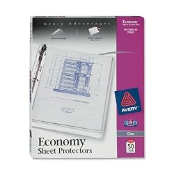Avery  Economy Clear Sheet Protectors, Acid Free, Box of 50 (74090)