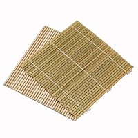 Set of 6 Bamboo Sushi Rolling Mats 9 1/2 Inches Square